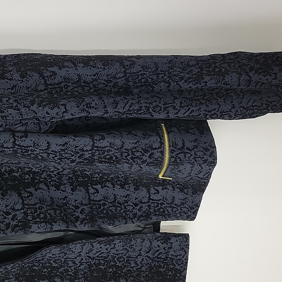 NWT. Calvin Klein velour open front patterned open front blazer size 12 - Picture 2 of 11